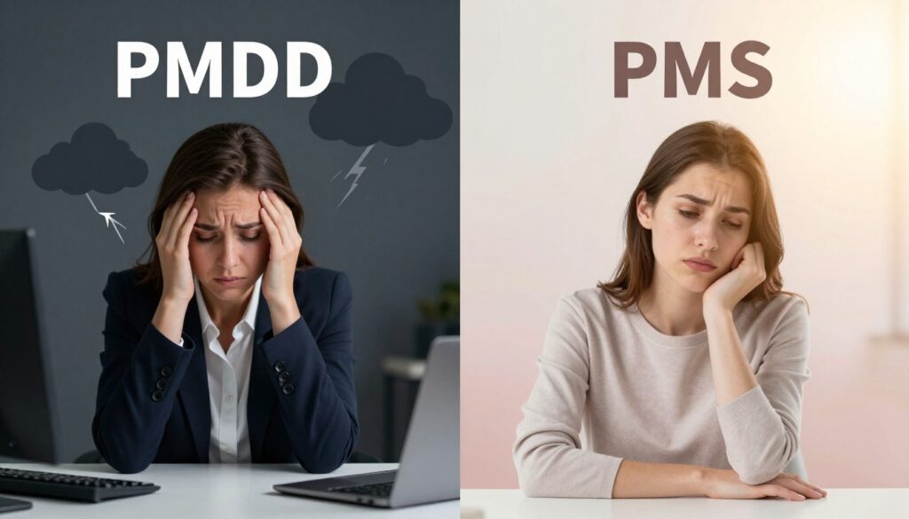 difference between PMDD and PMS difference between PMDD and PMS